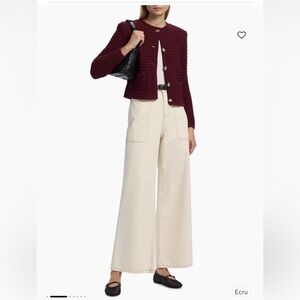 Ba&sh Mallou cream wide leg Jean